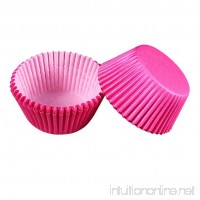 Oldeagle 100Pcs Cake Liner Cake Muffin Case Moon Cake Box Baking Paper Cup Cake Decorator Tool (Hot Pink) - B07BHZY2ST